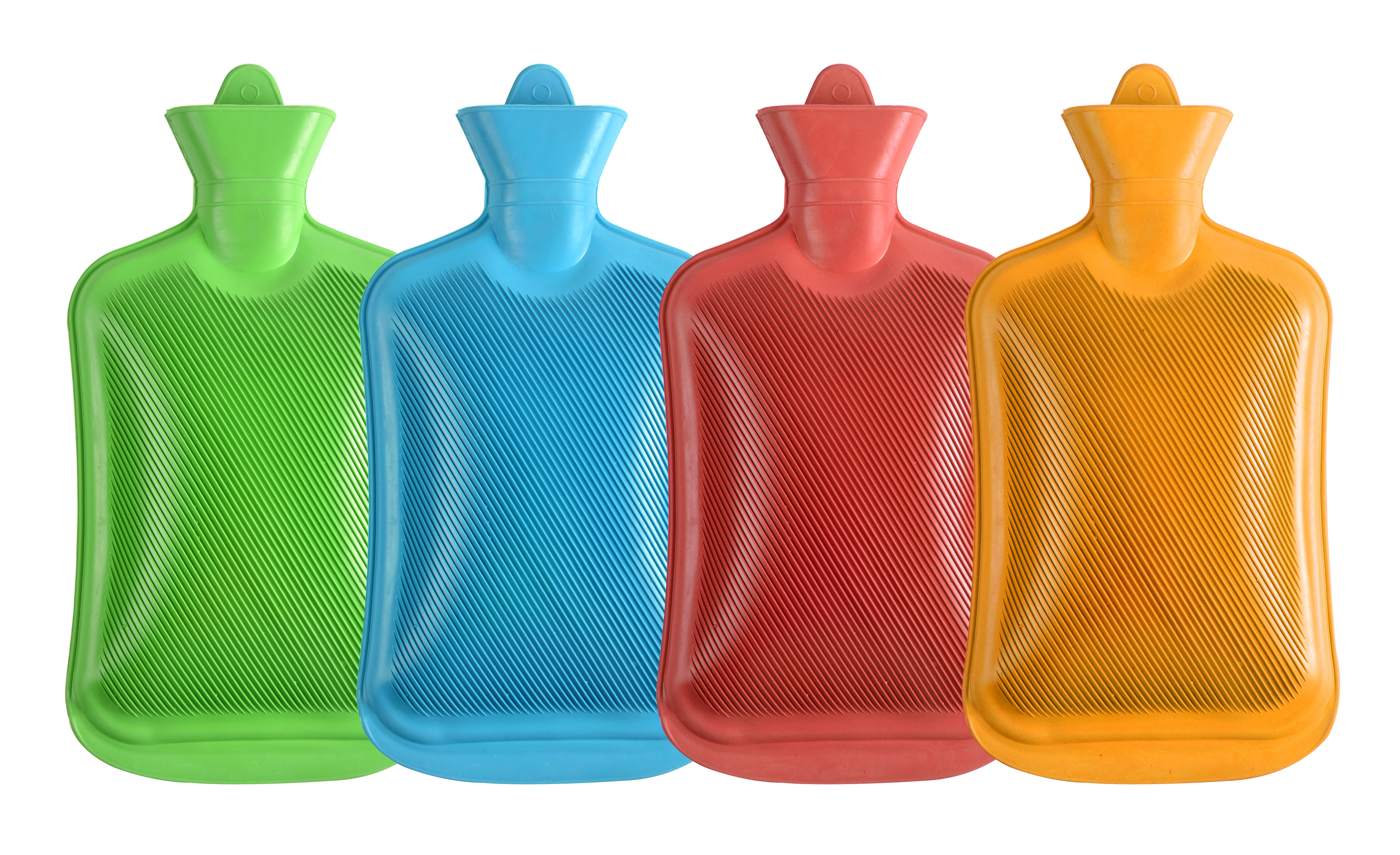 Rubber Hot Water Bag - Virgin Rubber, Ribbed Both Sides, Green | Leak Proof, Portable Heat Therapy For Joint Pain, Muscle Cramps & Stomach Aches