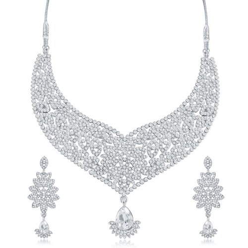 क्रिस्टल स्फटिक का हार सेट