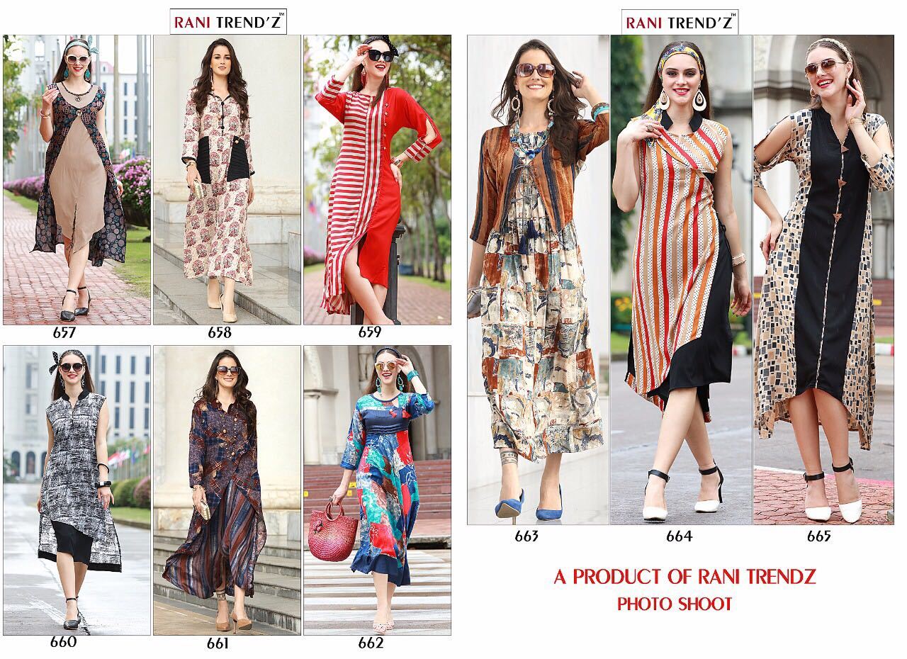 Multi Color Trendy Kurtis