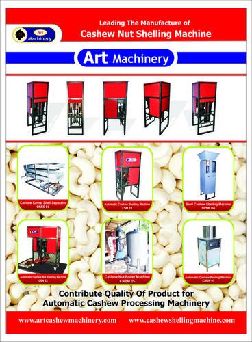 Cashew Processing Machine - Metal Material, Automatic Shelling Function, Red Color | Efficient & Durable Design for Cashew Nut Processing