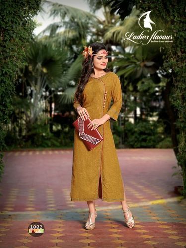 Yellow Kajal Style Kurti
