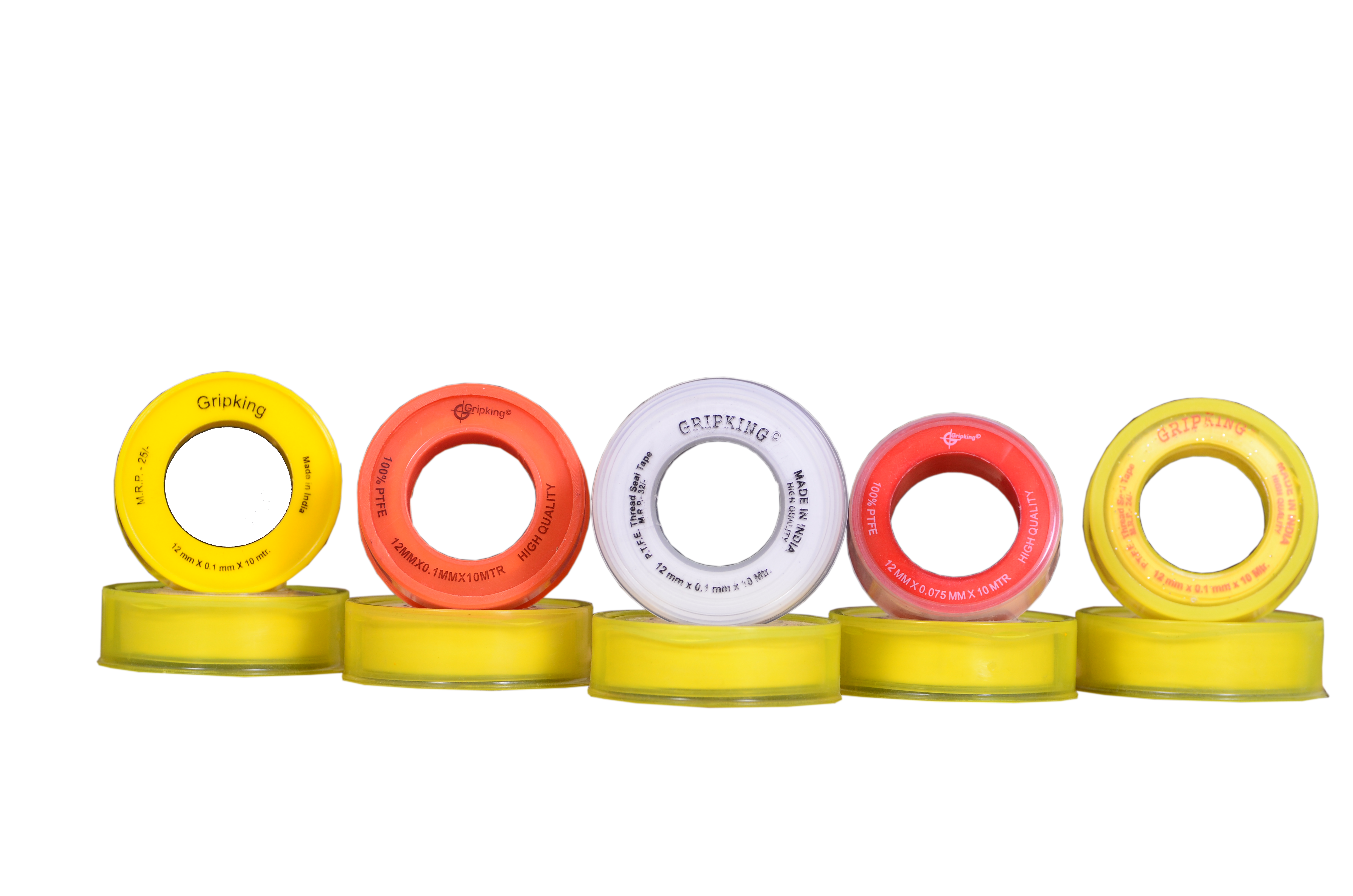 Ptfe Thread Seal Tape - 10m Length, 12mm Width, Orange Color | Durable, Easy Use, Excellent Seal, Fine Finish, Recyclable, High Tensile Strength