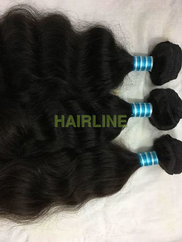 Natural Black Hair - Indian Remy Hair, Unisex Accessory with Hair Bands, Available in Black and Every Color 