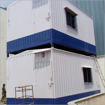Portable Office Cabin - GI Sheets, 2-inch Wall Panel Thickness | Weather Resistant, Easily Transportable, Beautifully Designed, Quick Assembly, and Disassembly