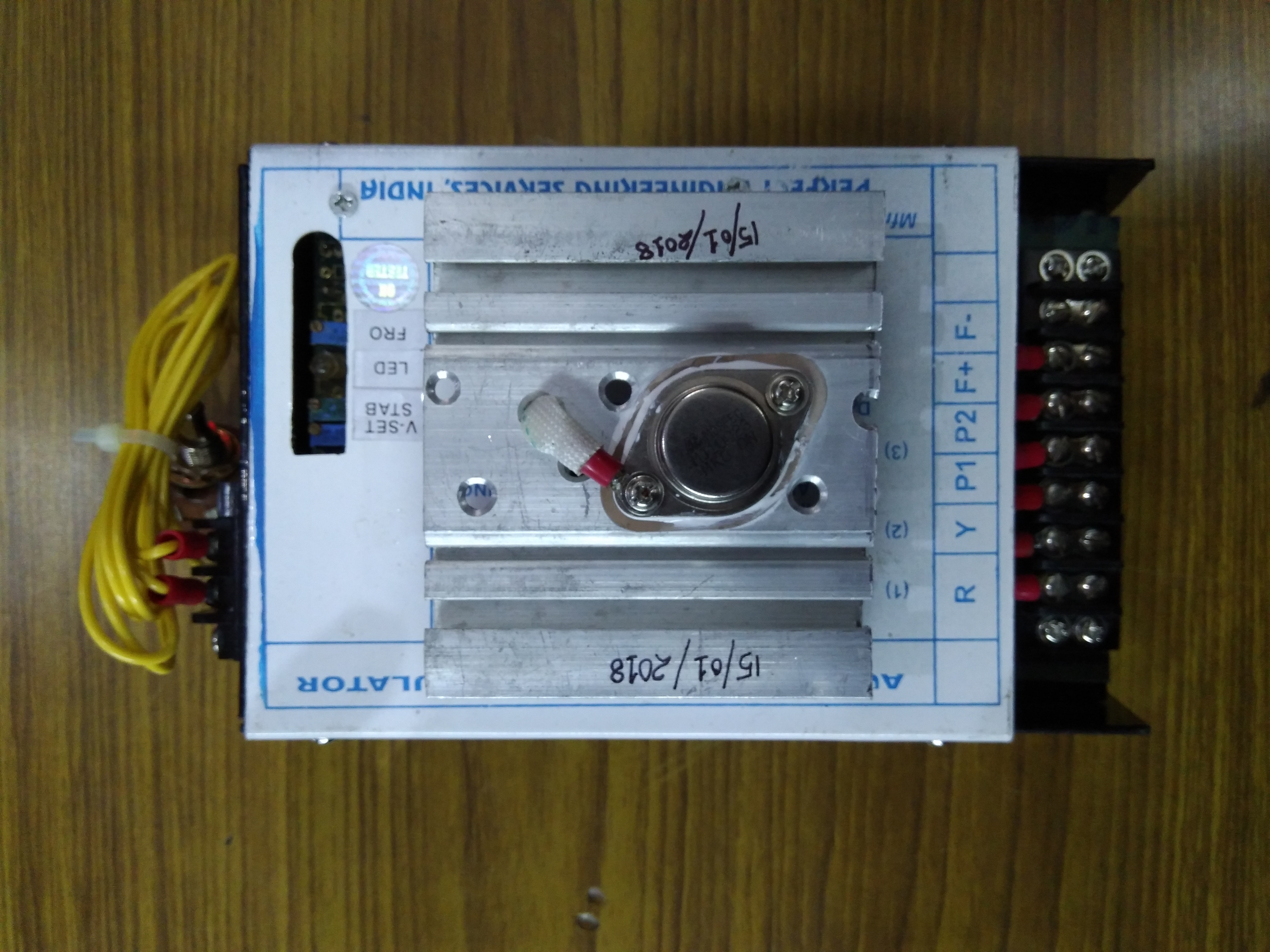 Automatic Voltage Regulator Input Voltage: 220 Volt (V)
