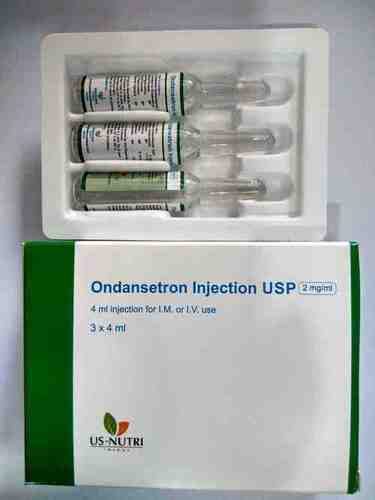 Ondansetron - 4mg/4ml IV/IM Injectable Drug | Refrigerated Storage, Prevents Vomiting During Chemotherapy and Post-Operative Nausea, 4 Ampoules
