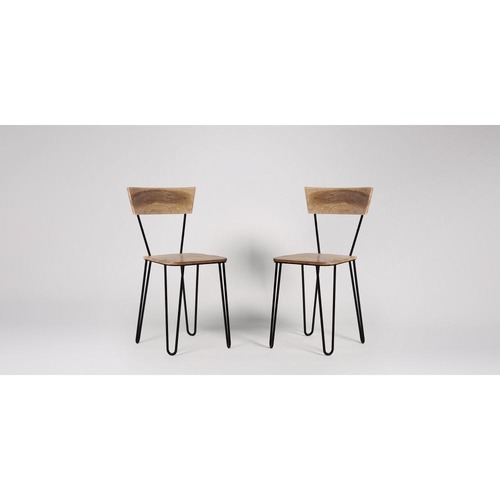 टिकाऊ लोहे की लकड़ी की डाइनिंग कुर्सियां