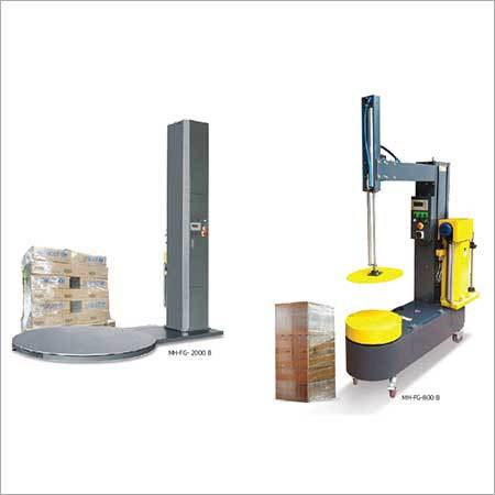 Pallet Stretch Wrapping Machine - Mild Steel, 1500 mm Turn Plate Diameter, Silver Color | Semi-Automatic, Up to 300% Stretchability, 1 Year Warranty