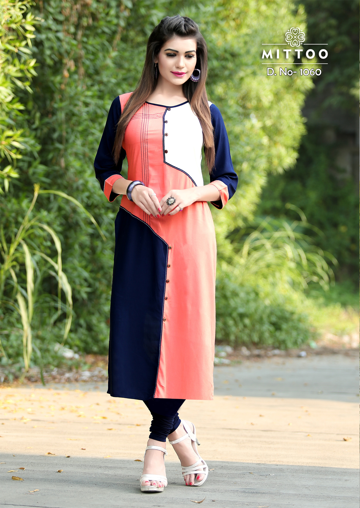 Blue And Peach Palak