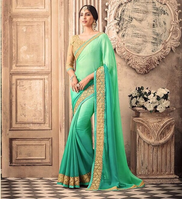 Latest Party Wear Embroidery Saree