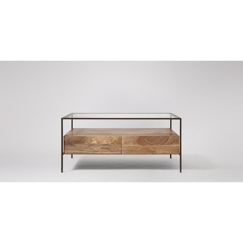 टिकाऊ ग्लास टॉप कॉफ़ी टेबल