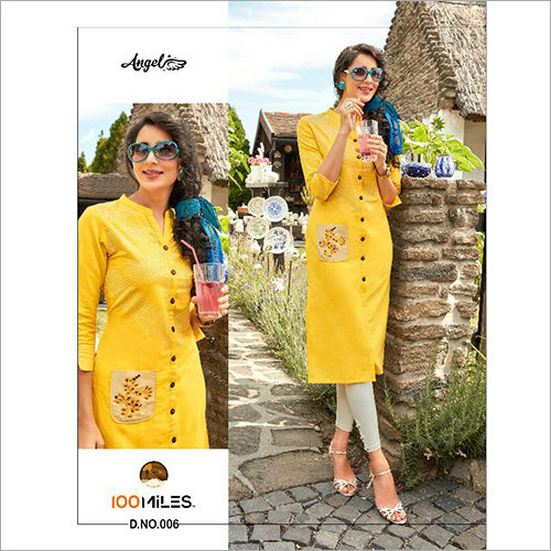 Yellow Ladies Kurtis