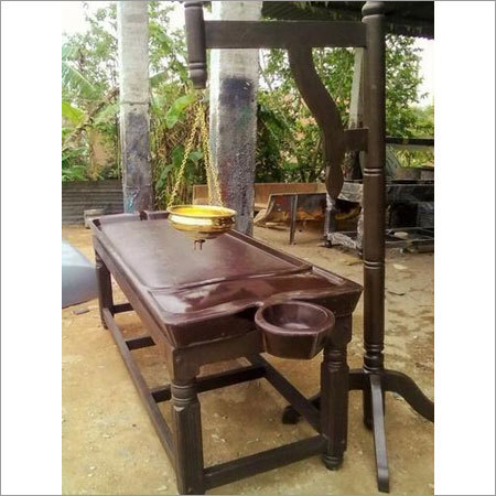 Wood Massage Table - Fiber Pathy Dhroni With Stand