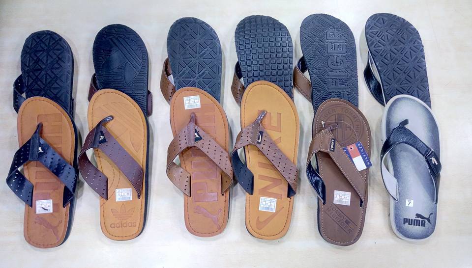Multi Shades Branded Men Leather Slippers