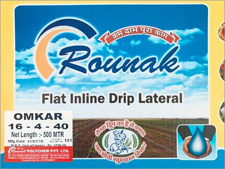 0.6 Mm Flat Inline Drip Pipe Diameter: 12