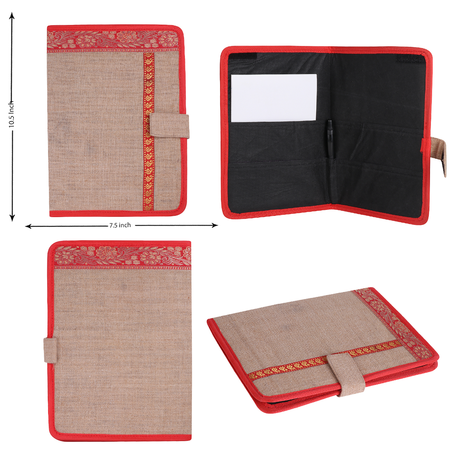Plain Natural Jute Folder
