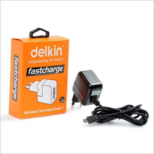 2.1 Amp Mobile Charger - Plastic Body, Compact and Lightweight Design | Black & White Display, Dual Pin Plug, Compatible with Latest Smartphones and Tablets