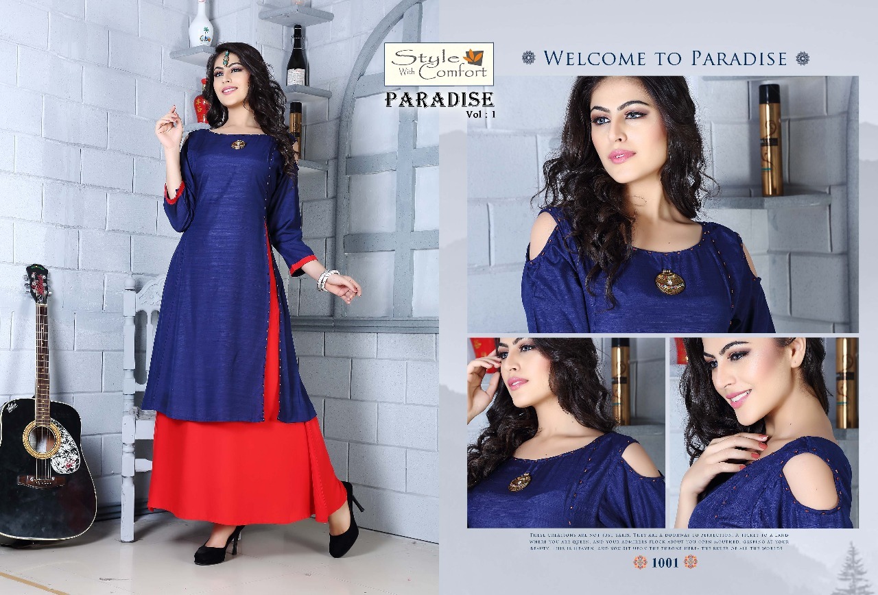 Blue And Light Red Paradise