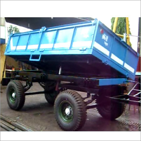 4 Wheel Hydraulic Dumping Trailer - Roll Container, Semi Trailer | Corrosion Proof, 4 Tire Portability, Ideal for Agriculture and Payload Management