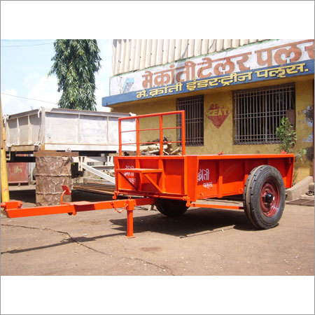 Power Tiller Trailer - High Grade Cast Iron, Semi Trailer Design | Rugged Structure, Easy Maneuverability, Manual Brake System