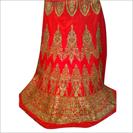 Bridal Lehenga Decoration Material: Lace