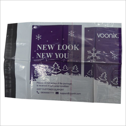 Purple Printed Plastic Packaging Bag