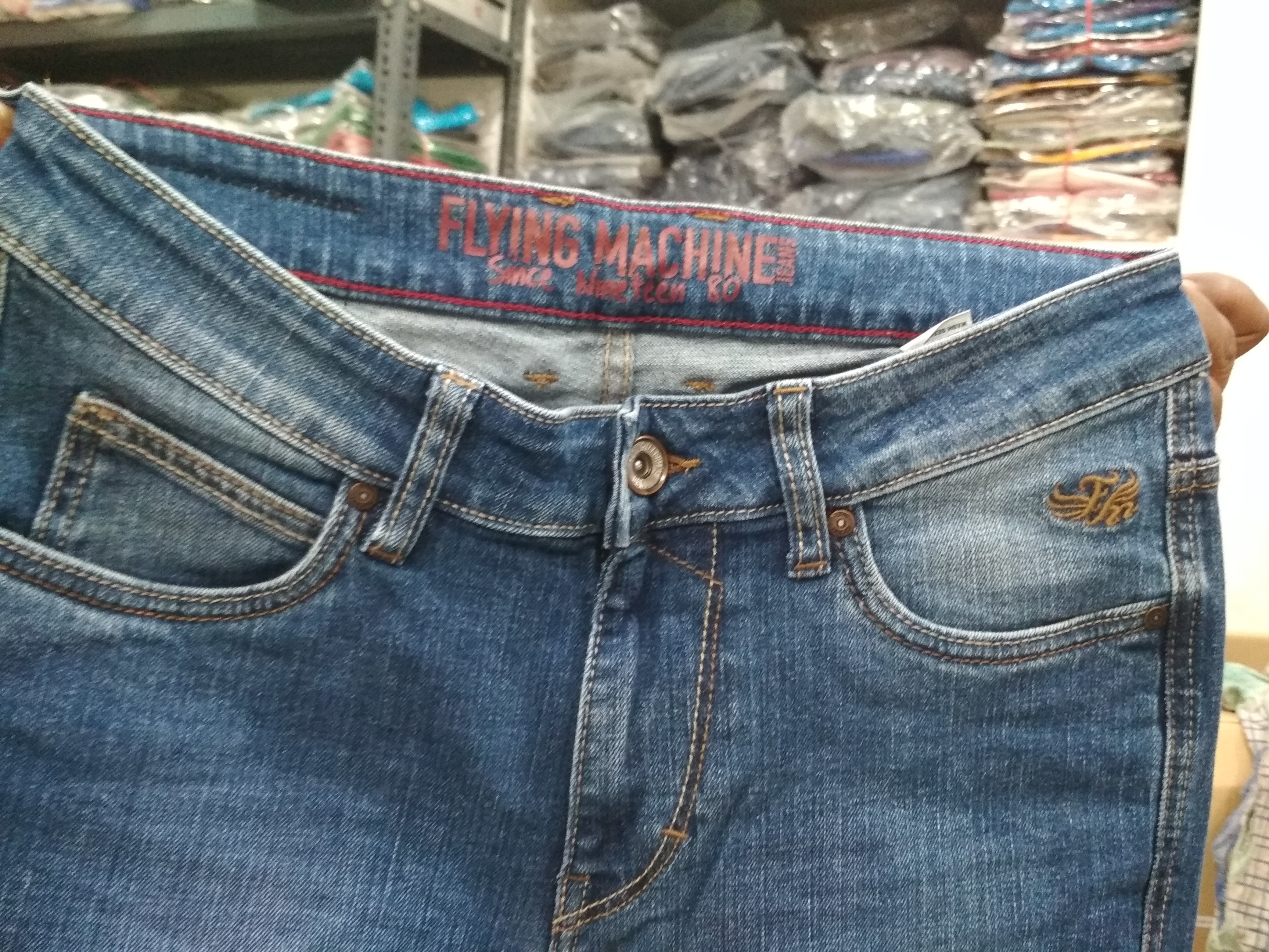 Flying Machine Jeans Length: 42-44 Inch (In)