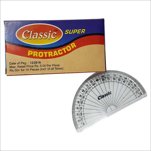 Protractor - Plastic, 2-6 Inch Size | Rectangular Shape for Precision Drawing and Accurate Measurement
