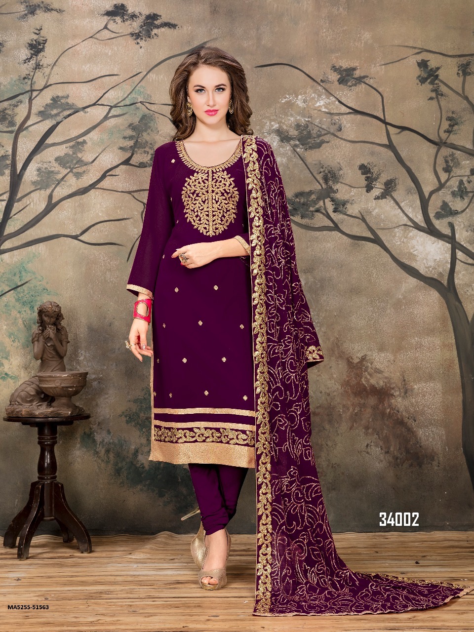 Sethnic Georgette Heavy Suit Wholesaler