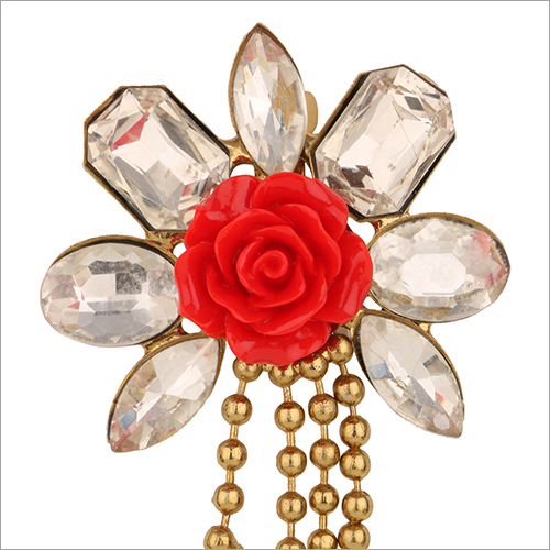 Crystal Poppy Brooch
