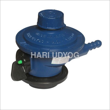 22mm Low Pressure LPG Gas Regulator - Mild Steel, 25.6mm Inlet Size, Color Steel Coated, Weight: 450g | Ideal for Home and Canteen Use
