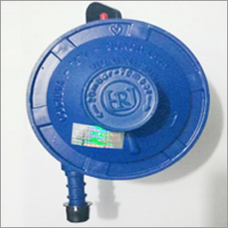 22mm Low Pressure Lpg Gas Regulator - Mild Steel 25.6mm Inlet Size Color Steel Coated Weight: 450g | Ideal For Home And Canteen Use