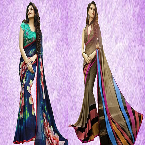 Georgette Fancy Print Saree