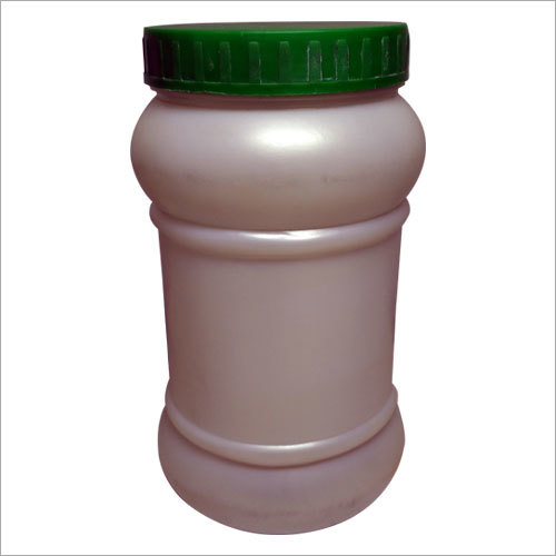 HDPE Jar Container - Food Grade Plastic, 1 kg Capacity, Wide Mouth Opening, Leakage Proof Design, Plain White Color | Ideal for Ghee and Oil Storage, Lightweight and Easy to Clean