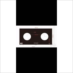 टू बर्नर ब्लैक - नैनो ग्लास टॉप