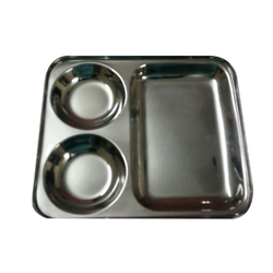Ss Three Partition Dinner Plate