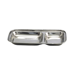 SS Two Partition Pao Bhaji Plate