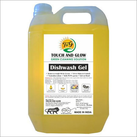 TetraClean Dish Wash Gel - Eco-Friendly Concentrated Liquid, Lemon Fresh Fragrance, Yellow Color, 24 Months Shelf Life, Effective Against Tough Grease and Food Odors