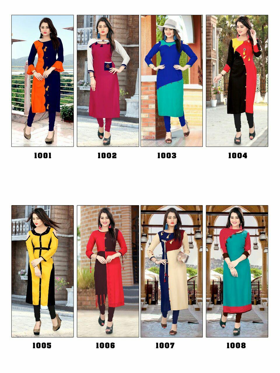 Mansi Vol - 01 - Rayon Fabric, Sizes M To Xxl, Length 42-44 Inches, Multi Colour, Short Sleeve, A-line Style, Washable, Perfect For Daily & Ethnic Wear
