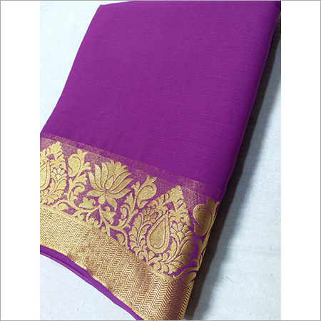 Woven Chiffon Jacquard Border Chitpallu Saree