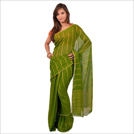 Woven Chiffon Piping Border Pattern Chitpallu Saree