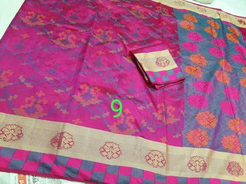 Chiffon Ikkat Type Banarasi Art Silk Sarees