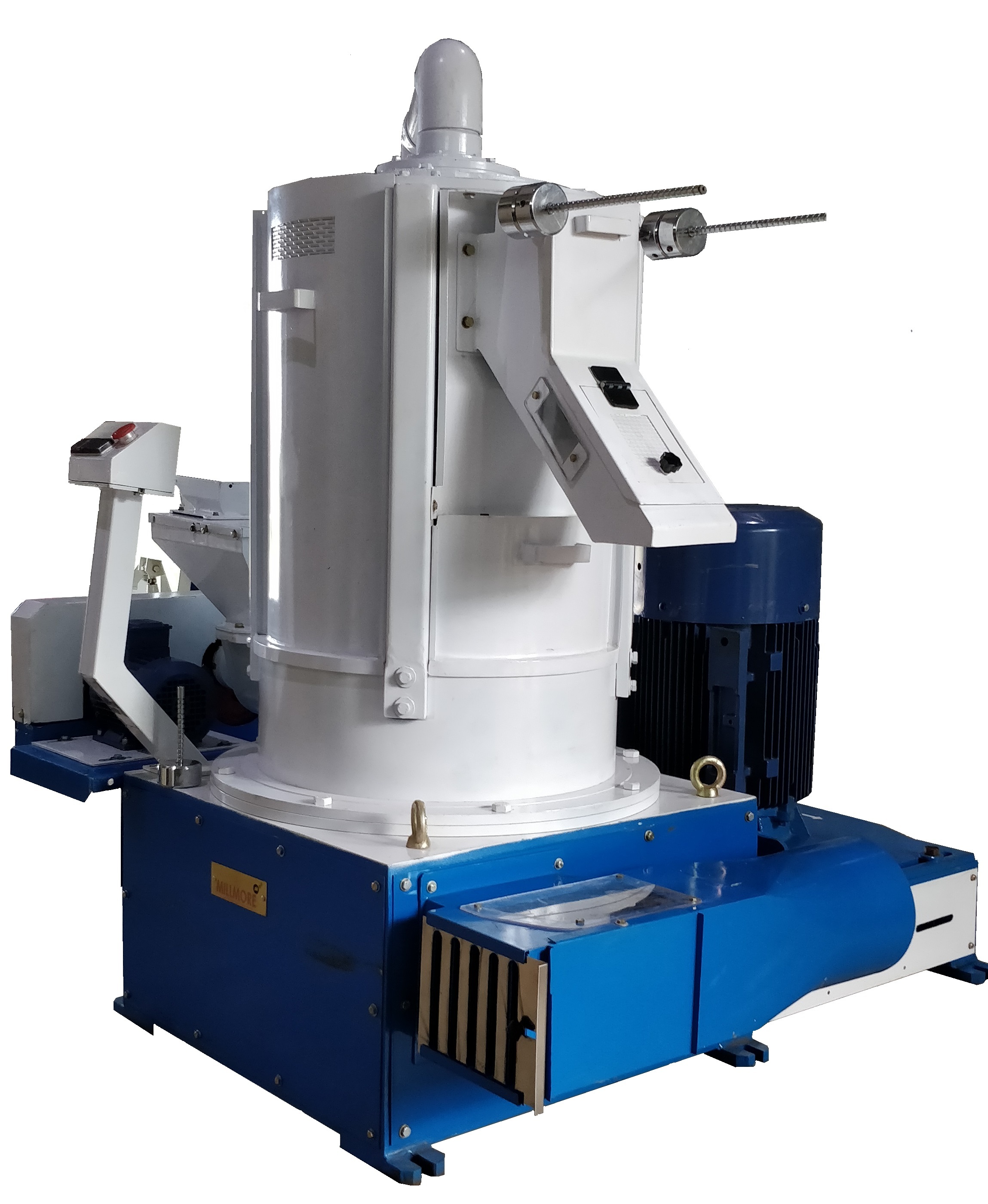 Vertical Rice Whitener - Green Silica Abrasive Rollers, 1.4x1.3x1.5m Dimensions | Bran-free Rice, Smooth Surface Finish, Efficient Low Maintenance