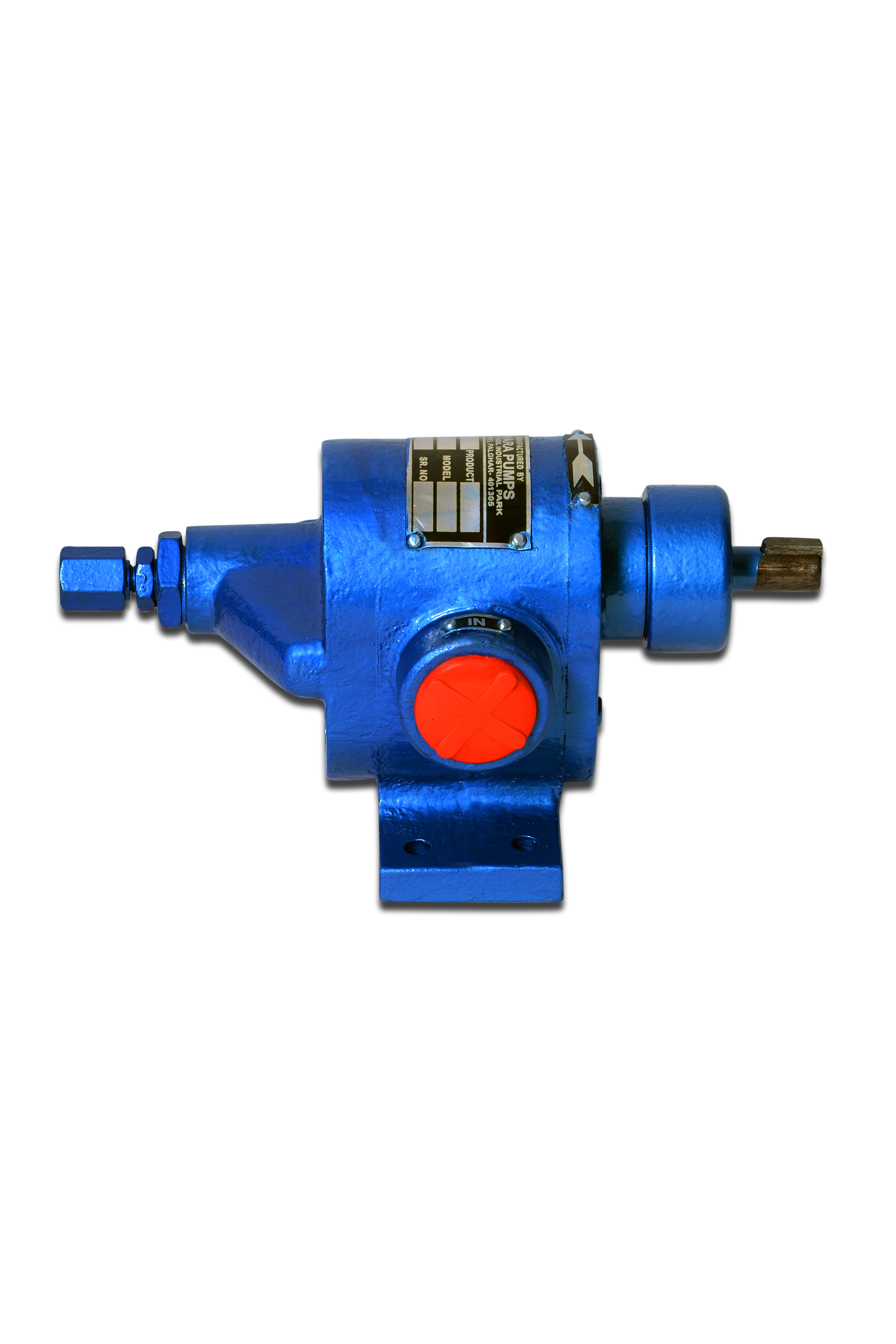 External Gear Pump 1" - Color: Metalic Blue/ Steel Finish