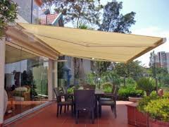 Red Commercial Retractable Awning