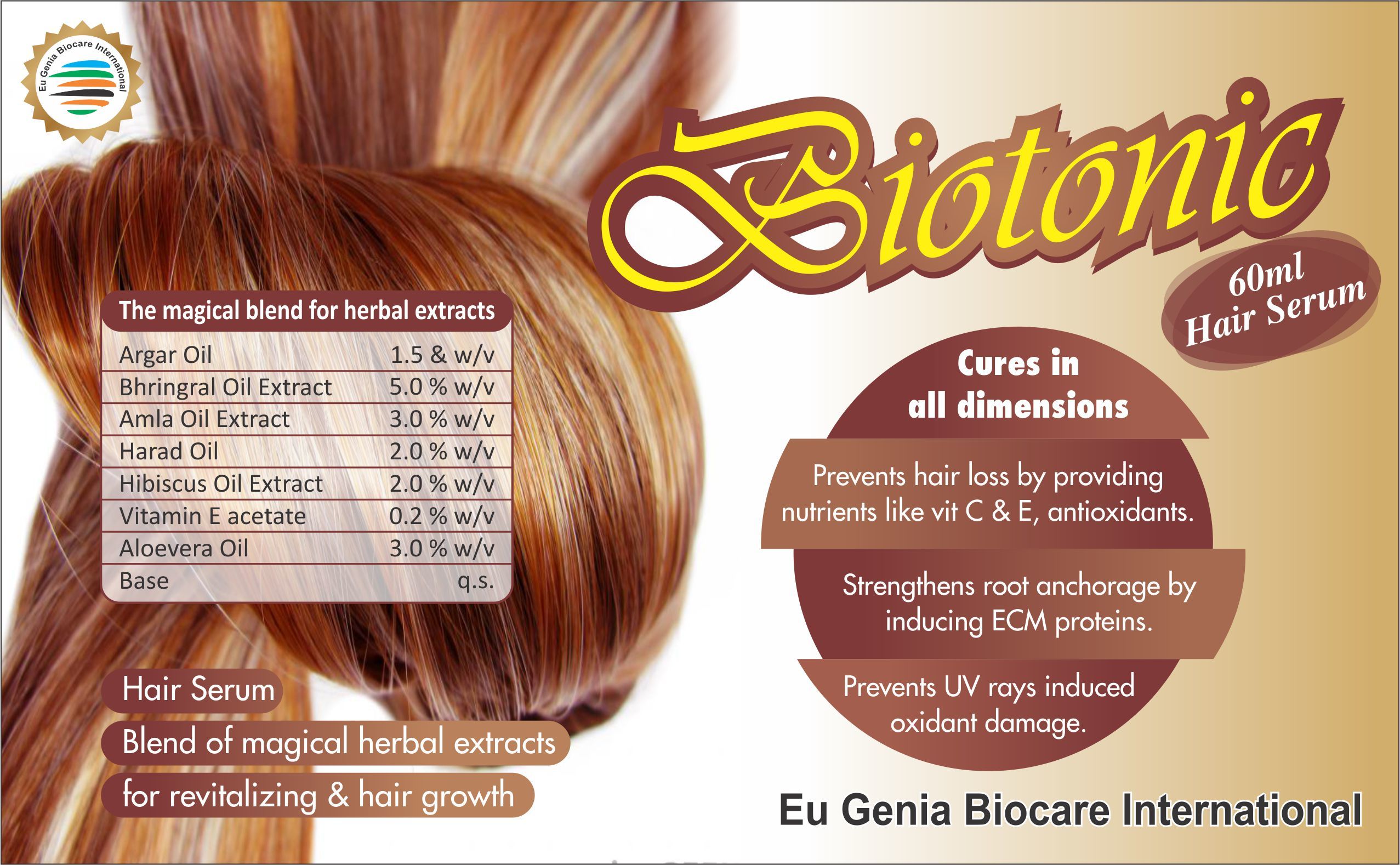 Hair Serum - Nourishing Formula | Deep Conditioning, Revitalizes And Strengthens Hair