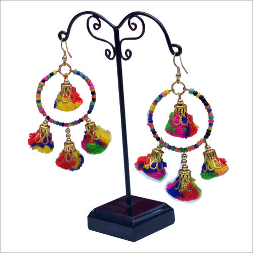 Ladies Pom Pom Earring