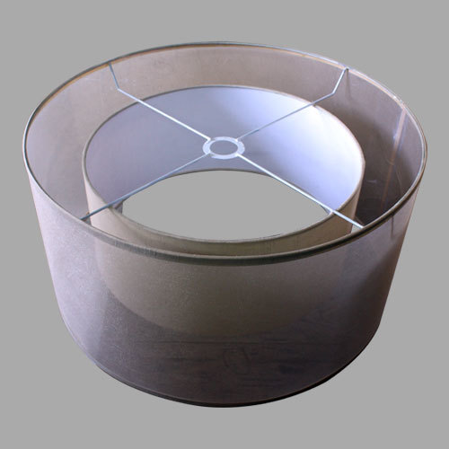 डबल ड्रम लैंप शेड