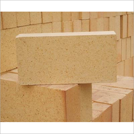 High Alumina Bricks - Alumina Material, 9x4.5x3 inches, Yellow/Brown Color, Fire Resistant, Withstands Temperatures Up To 1400°C