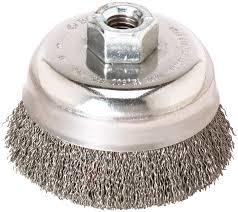 Stainless Steel Wire Brush - 2 Inch Diameter, 5/16 Inch Thread Size | Portable Grinding and Polishing Solution, Durable Filaments, Corrosion Protected